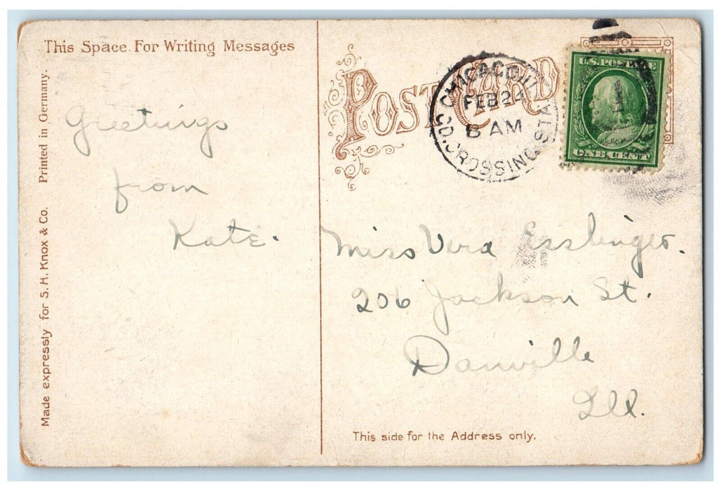 1909 Our Lady Sorrow Church Jackson Boulevard Exterior Chicago Illinois Postcard