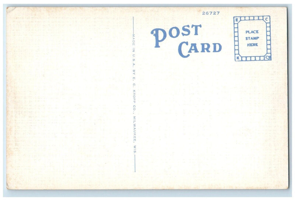 c1940 St. Joseph's School Church Chapel Exterior Libertyville Illinois Postcard