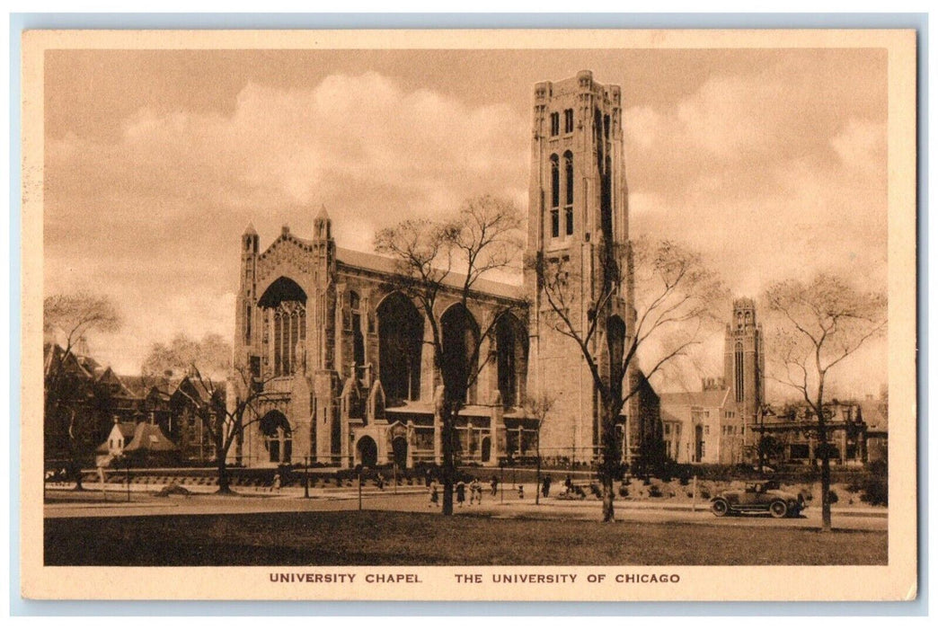 c1920 University Chapel University Church School Road Chicago Illinois Postcard