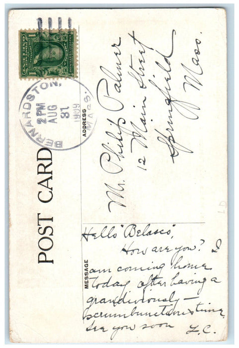 1909 Frary House Deerfield Bernardston Massachusetts MA Antique Postcard