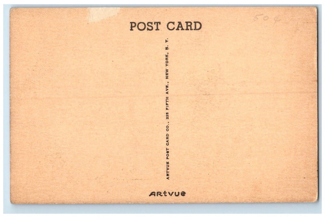 c1940 St. Joseph Church Administration Building Manteno Illinois Artvue Postcard