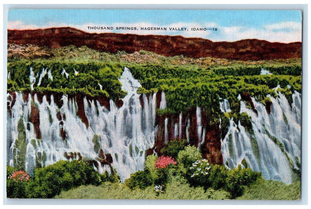 1947 Thousand Springs Hagerman Valley Nampa Idaho ID Posted Vintage Postcard
