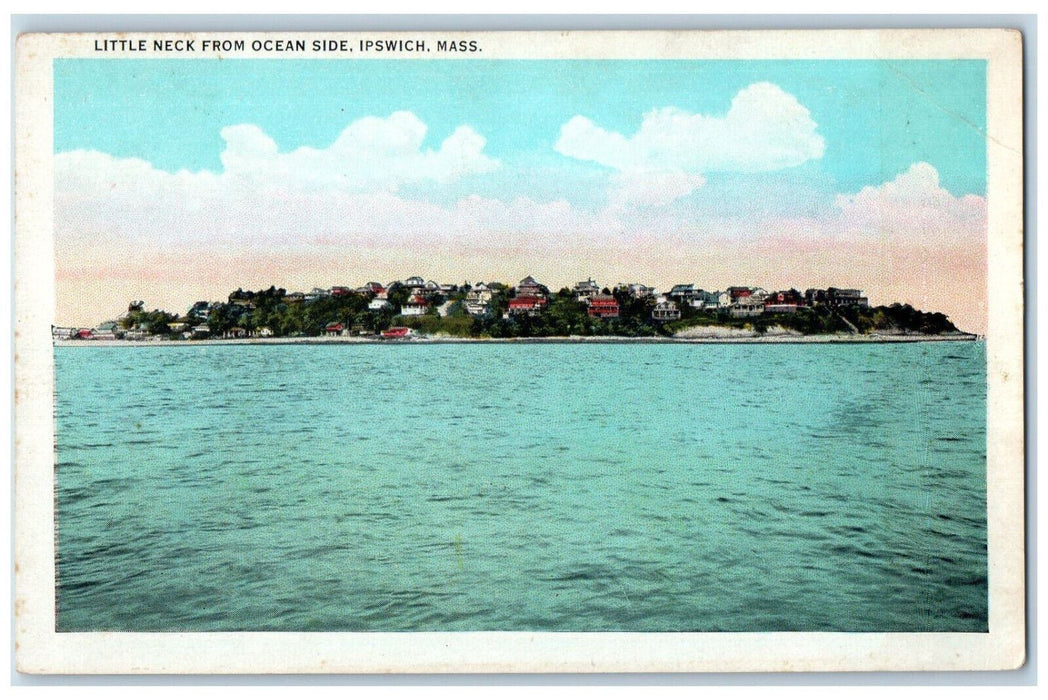 Scenic View Of Little Neck From Ocean Side Ipswich Massachusetts MA Postcard