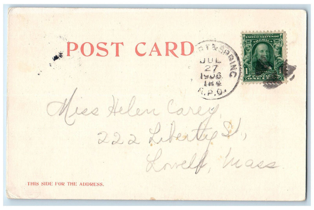 1906 Boat House Echo Lake White Mountain New Hampshire NH Antique RPO Postcard