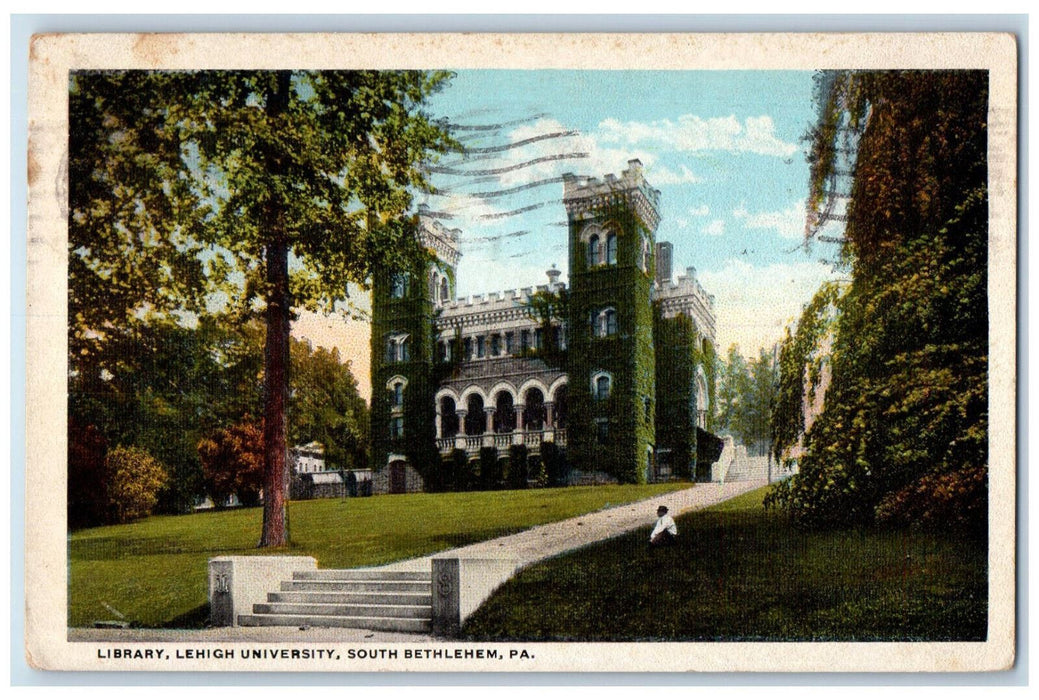 1921 Library Lehigh University South Bethlehem Pennsylvania PA Vintage Postcard