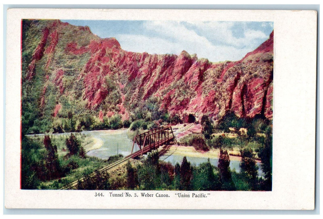 Tunnel No. 3 Weber Canon Union Pacific Train Railroad Omaha Nebraska NE Postcard