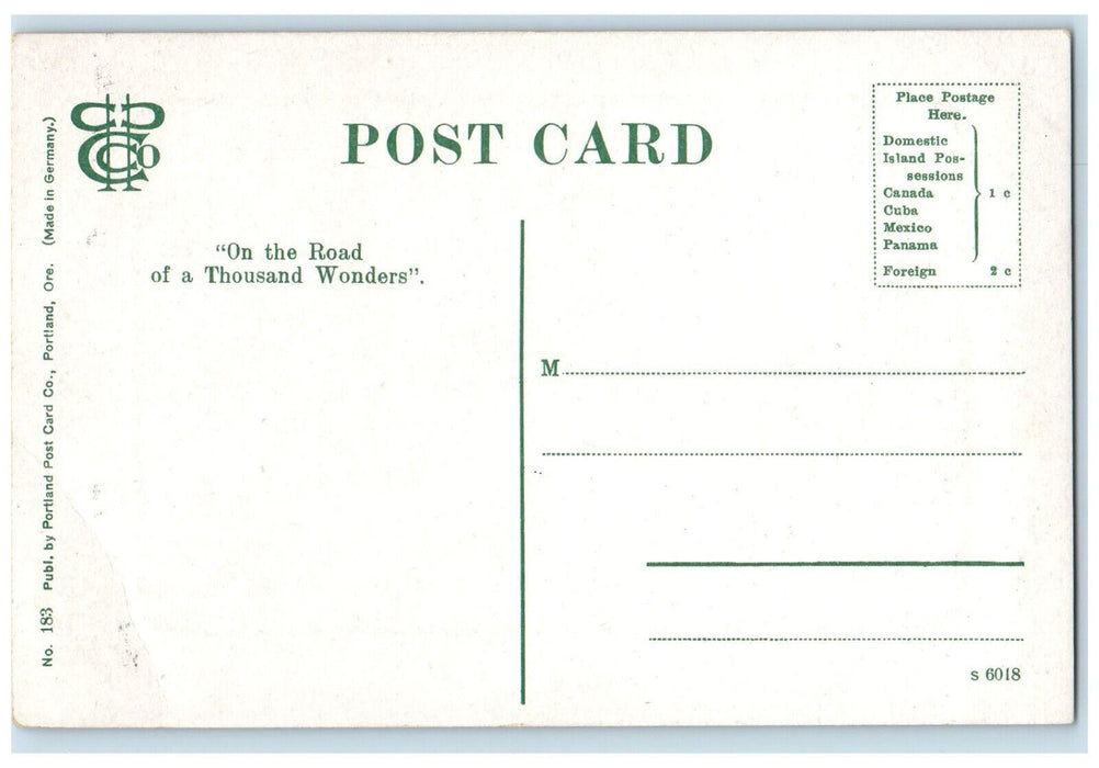In the Willamette Valley Horse Drawn Carriage Dirt Road Scene Oregon OR Postcard
