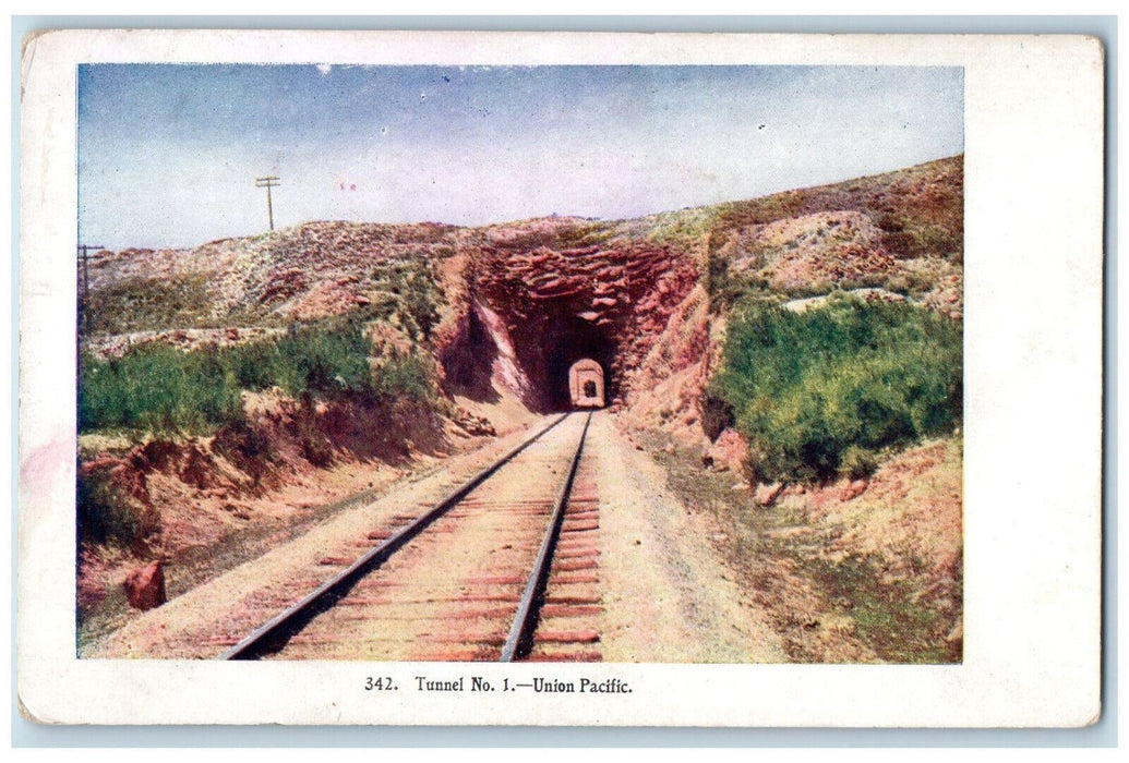 View Of Tunnel No. 1 Union Pacific Train Railroad Omaha Nebraska NE Postcard