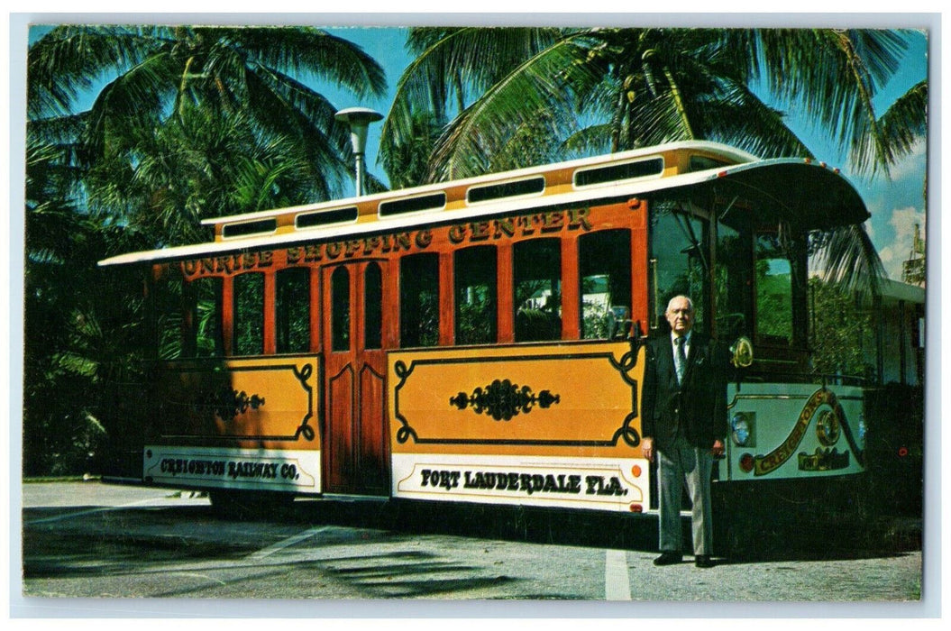 1974 San Francisco Trolley Car Replica Creighton's Restaurant FL Postcard