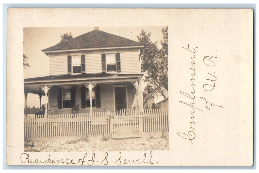 c1908 Victorian Sewell Residence Wye Mills Maryland MD RPPC Photo Postcard