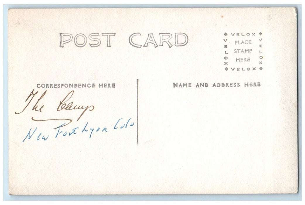 c1910's Fort Lyon Army Base Las Animas Colorado CO  RPPC Photo Postcard