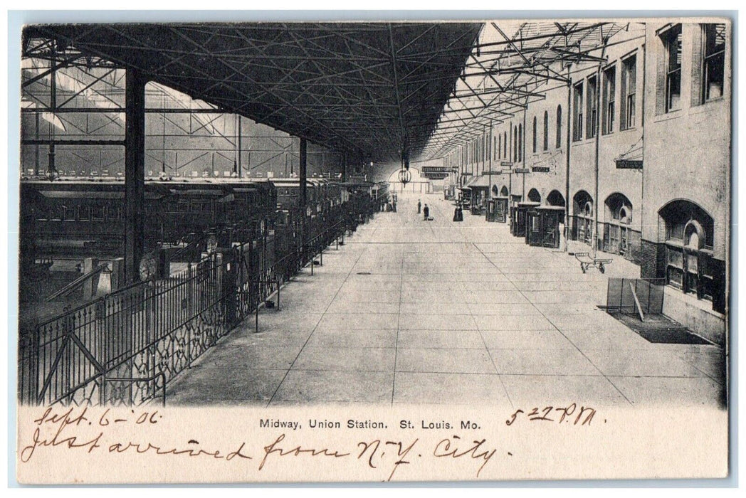 c1905 Midway Union Station Depot St. Louis Missouri MO Unposted Antique Postcard