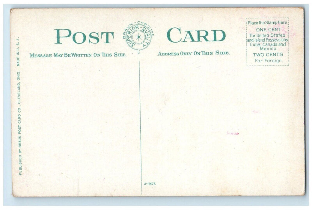 Old Indian Fort Ambler Heights Boulevard Horse And Buggy Cleveland OH Postcard