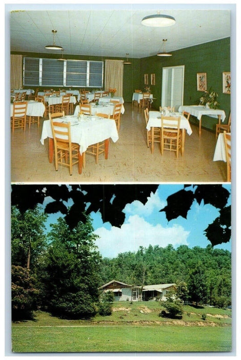 Sunset Farms And Dining Room Whittier North Carolina NC, Dual View Postcard