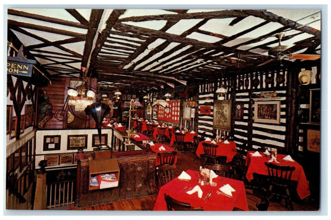 Philadelphia PA, Old Original Bookbinder's Restaurant Dining Room Postcard