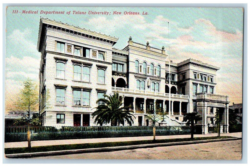 c1910's Medical Department Of Tulane University New Orleans LA Antique Postcard