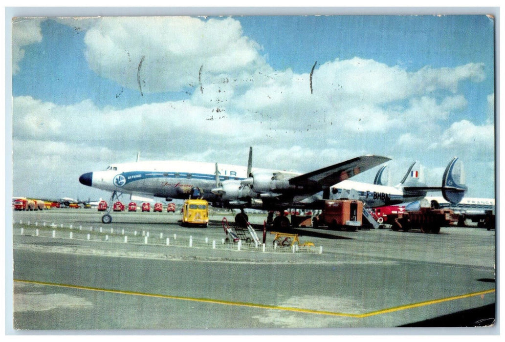 c1950's  Air France Super Starliner Luxurious Aircraft Vintage Posted Postcard