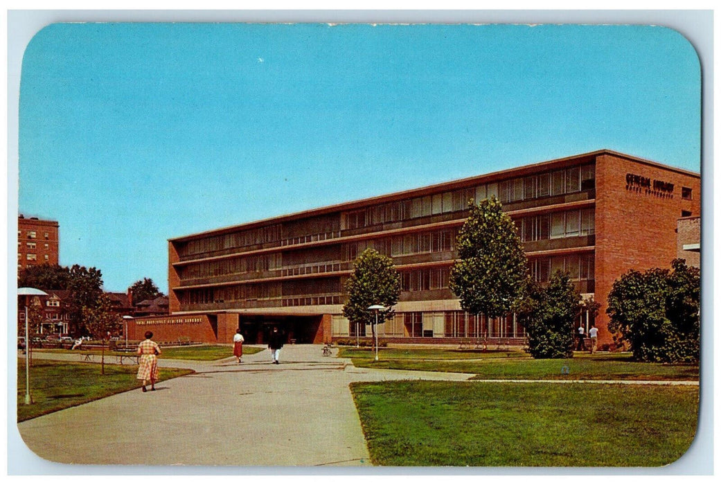 c1960's General Library Wayne State University Detroit 2 Michigan MI Postcard