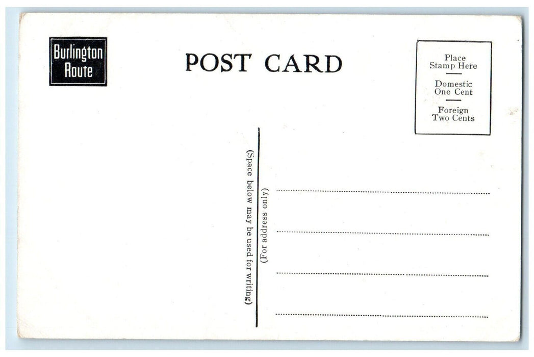 Burlington Station Depot Omaha Nebraska NE Unposted Antique Postcard