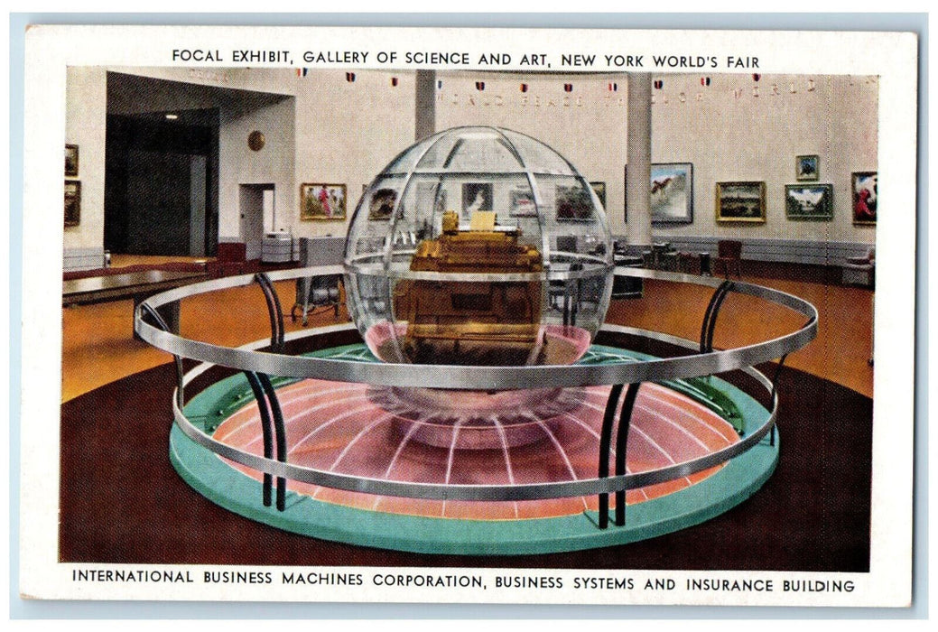 c1930's Focal Exhibit Gallery of Science and Art New York World's Fair Postcard