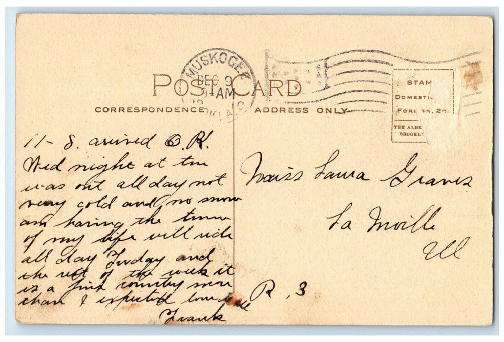 1910 General View Of Oil Tank Farm Muskogee Oklahoma OK Antique Postcard