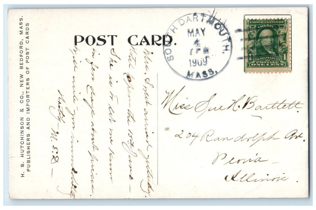 1909 Salt Works On The Road To Nonquit South Dartmouth Massachusetts MA Postcard