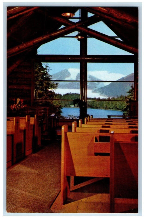 World Famous Chapel Lake Aubey Alaska AK, Scene Mendenhall Glacier Postcard