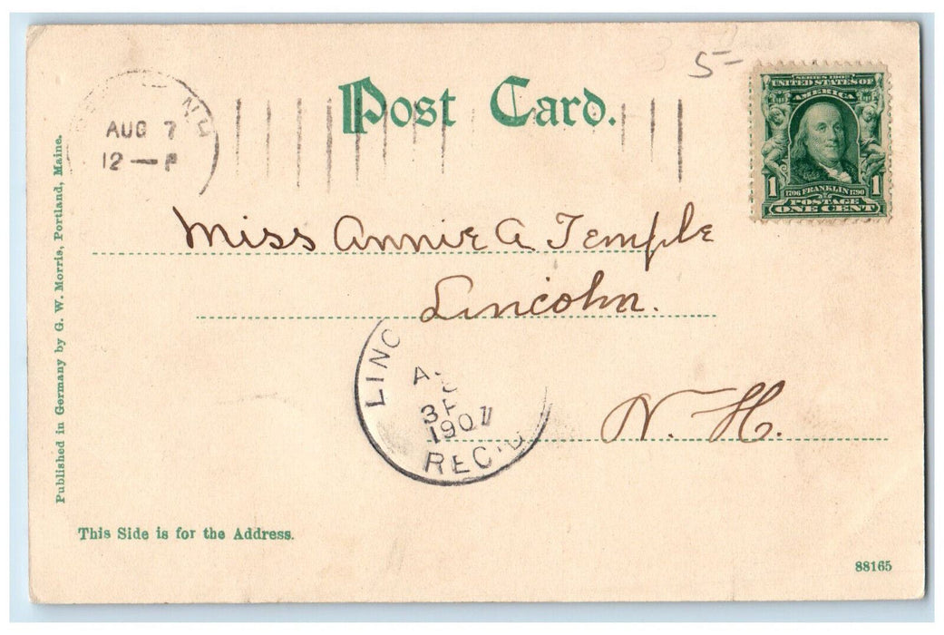 1907 Berlin Public Library Berlin New Hampshire NH Lincoln NH Postcard