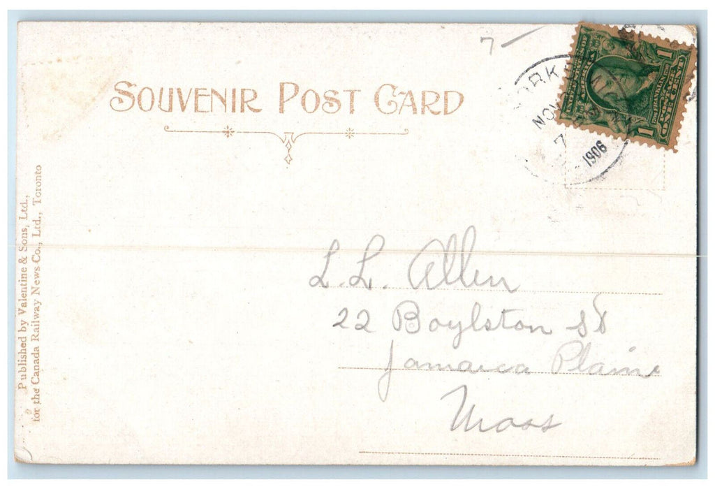 1906 Grand Trunk Railway Station Hamilton Ontario Canada Antique Postcard