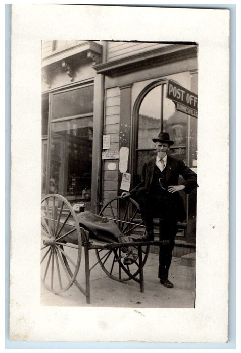 c1910's Post Office Barnesville Georgia GA Unposted Antique RPPC Photo Postcard