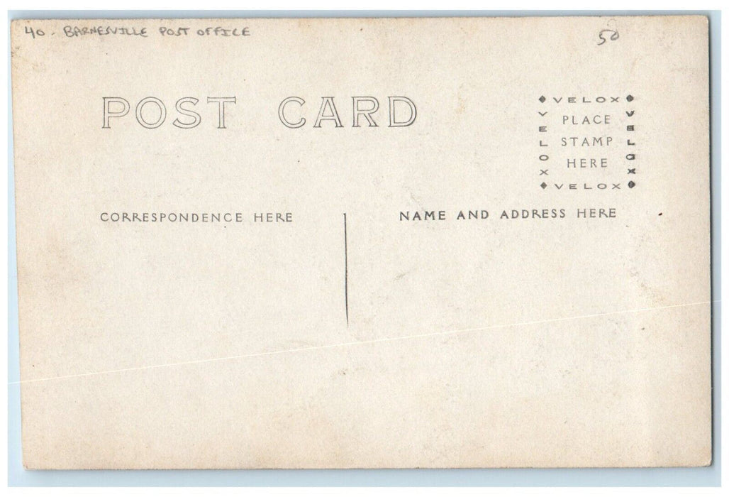 c1910's Post Office Barnesville Georgia GA Unposted Antique RPPC Photo Postcard