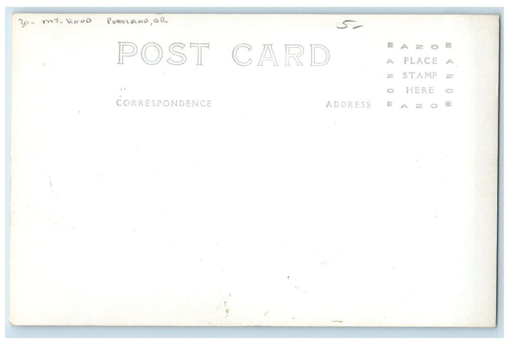 Birds Eye View Of Mt. Hood And City Of Portland Oregon OR RPPC Photo Postcard