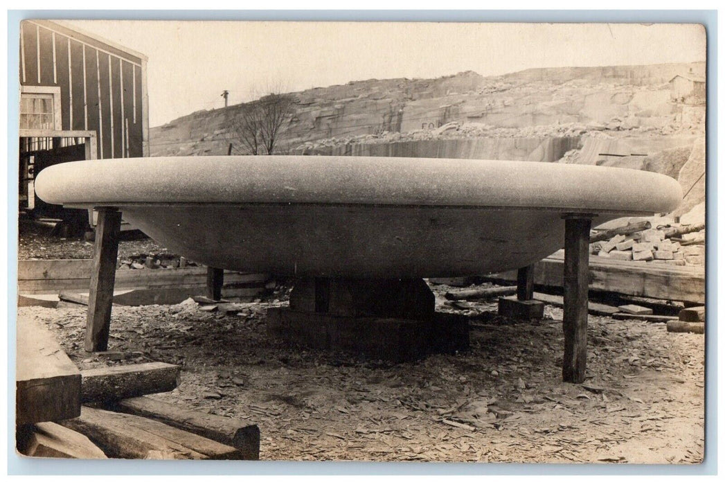 c1910's Vermont VT, Granite Quarry Unposted Antique RPPC Photo Postcard