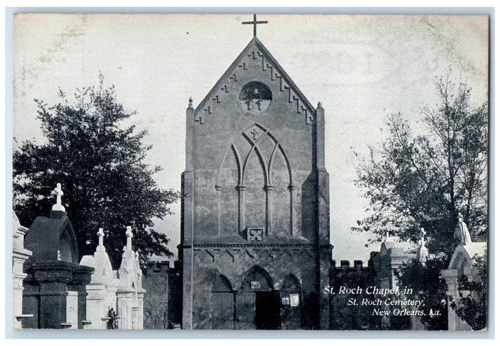 c1910's St. Roch Chapel In St. Roch Cemetery New Orleans Louisiana LA Postcard