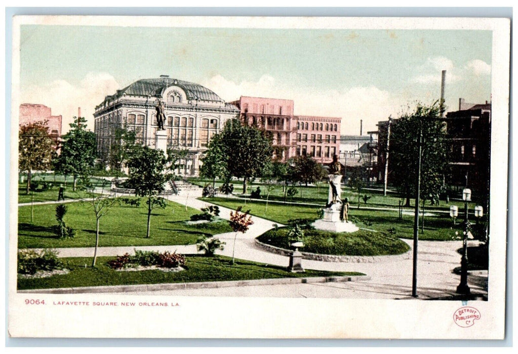 c1905 View Of Lafayette Square New Orleans Louisiana LA Antique Postcard