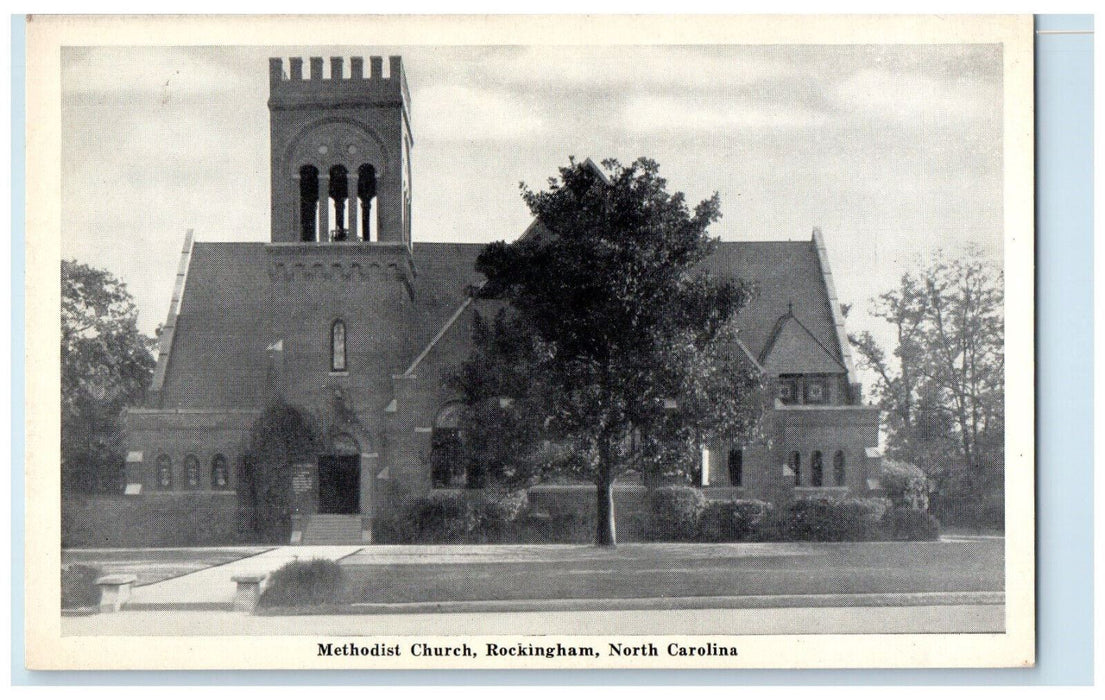 c1920's Methodist Church Rockingham North Carolina NC Unposted Postcard