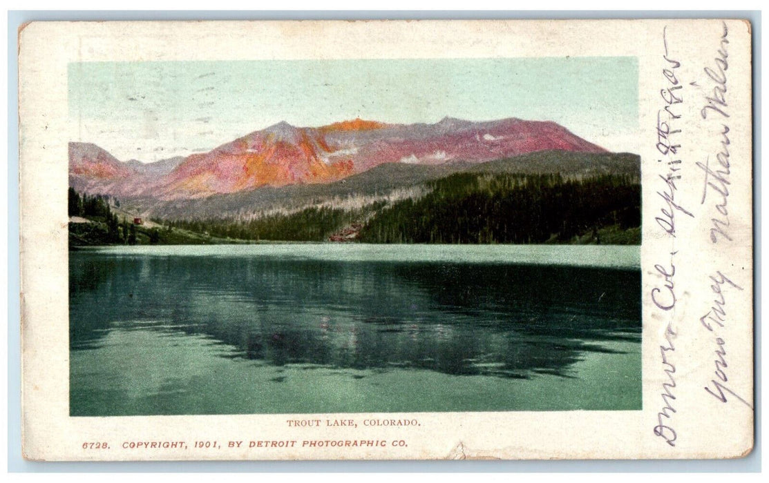 1905 Scenic View Of Trout Lake Denver Colorado CO, Mountain Antique Postcard