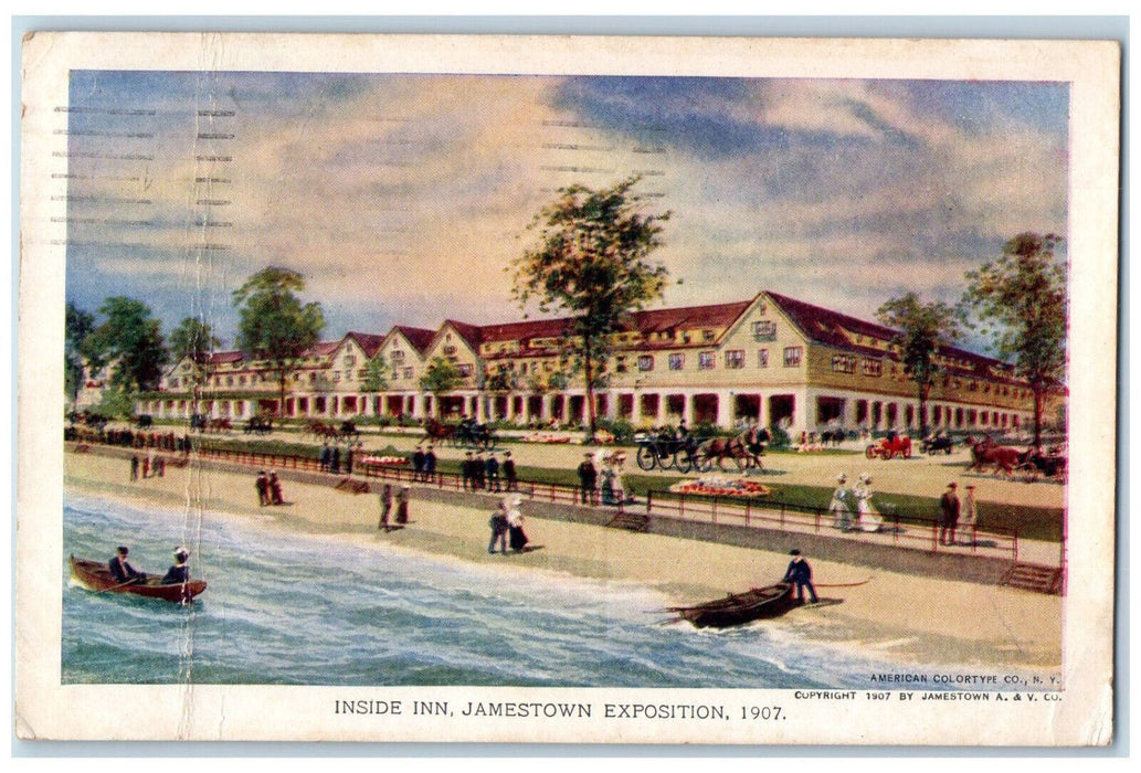 1907 Inside Inn Jamestown Exposition Surry New Hampshire NH Postcard