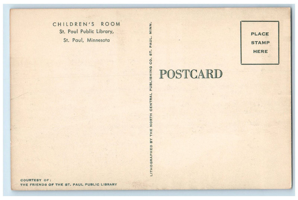 c1950's Children's Room St. Paul Public Library St. Paul Minnesota MN Postcard