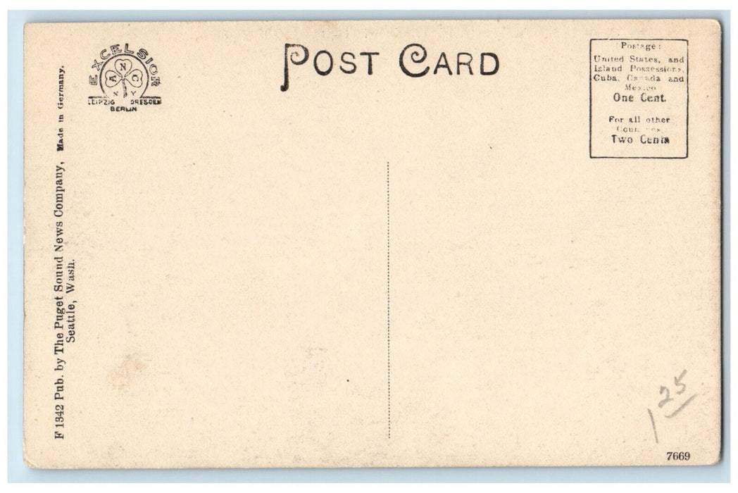 c1910 Great Northern Railroad Train Entering Horseshoe Tunnel WA Postcard