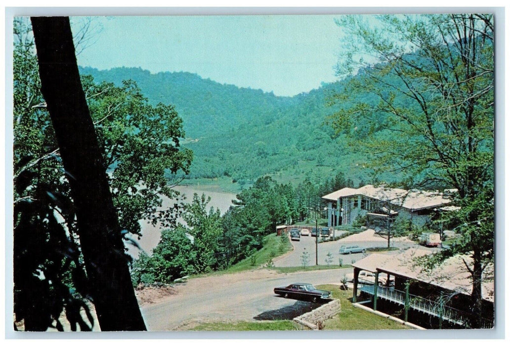 Dewey Lake And May Lodge Jenny Wiley State Park Prestonsburg KY Vintage Postcard