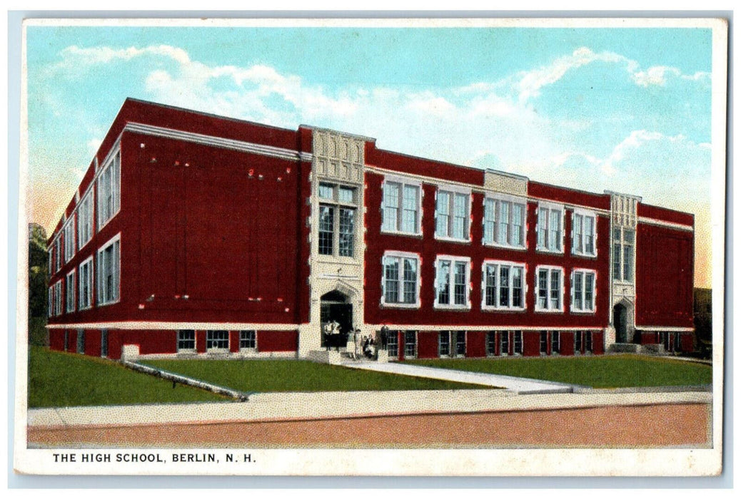 c1930's The High School Berlin New Hampshire NH Unposted Naturekrom Postcard
