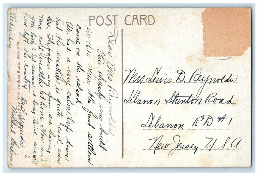 c1910's St. Peter's Church St. George's Oldest In Bermuda Antique Postcard