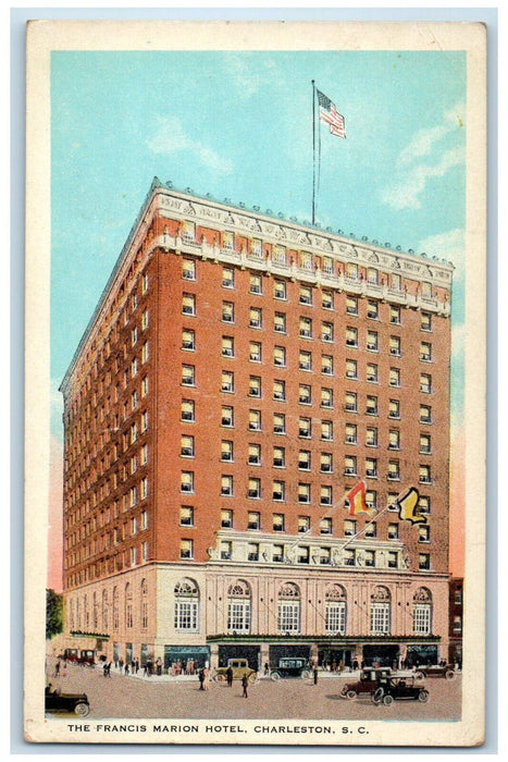 c1940's The Francis Marion Hotel Charleston South Carolina SC Postcard