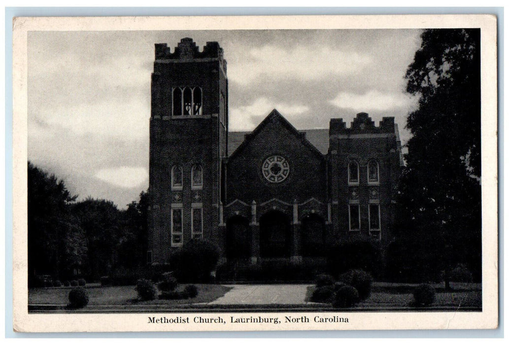 1946 Methodist Church Laurinburg North Carolina NC Richmond Hill GA Postcard