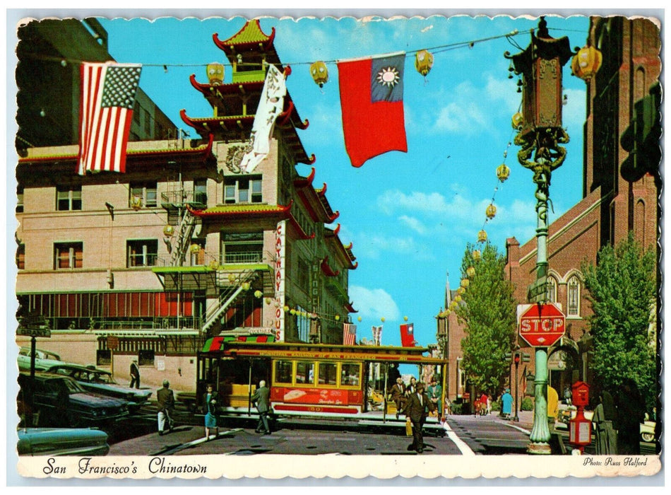 1973 San Francisco's Chinatown Grant Avenue California CA Vintage Postcard
