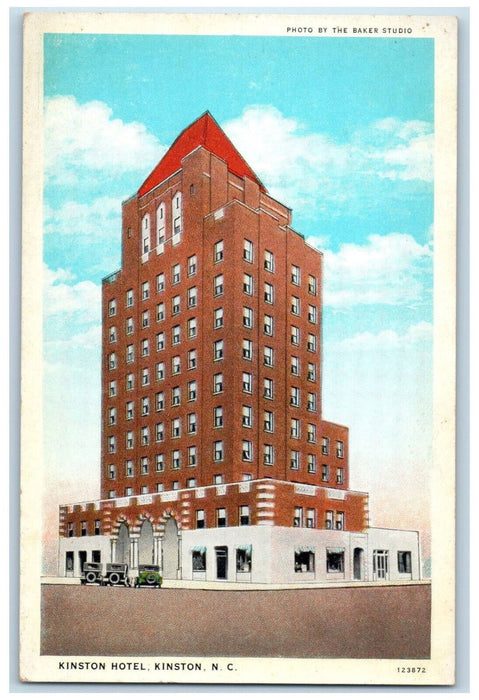 c1930's Kinston Hotel Kinston North Carolina NC Curt Teich Stamp Postcard