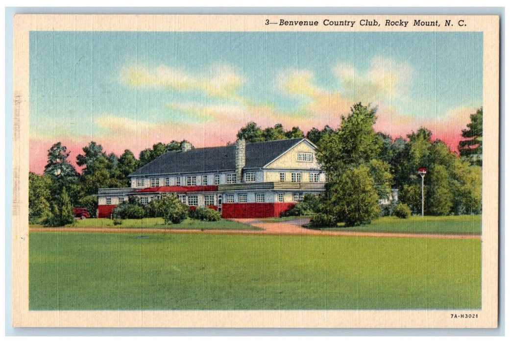 c1940's Benvenue Country Club Rocky Mount North Carolina NC Unposted Postcard