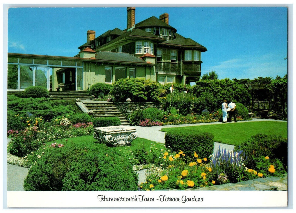 c1970's Hammersmith Farm Terrace Gardens Newport Rhode Island RI Postcard