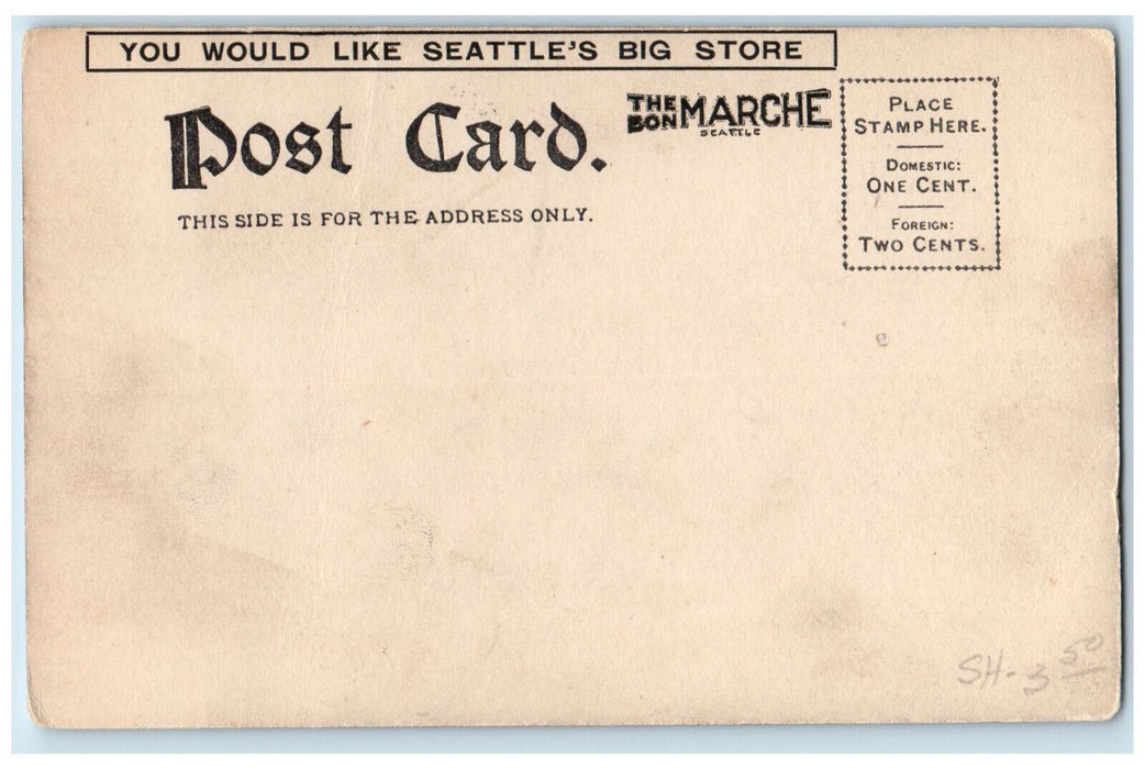 c1905 Entrance to Woodland Park Seattle Washington WA The Bon Marche Postcard